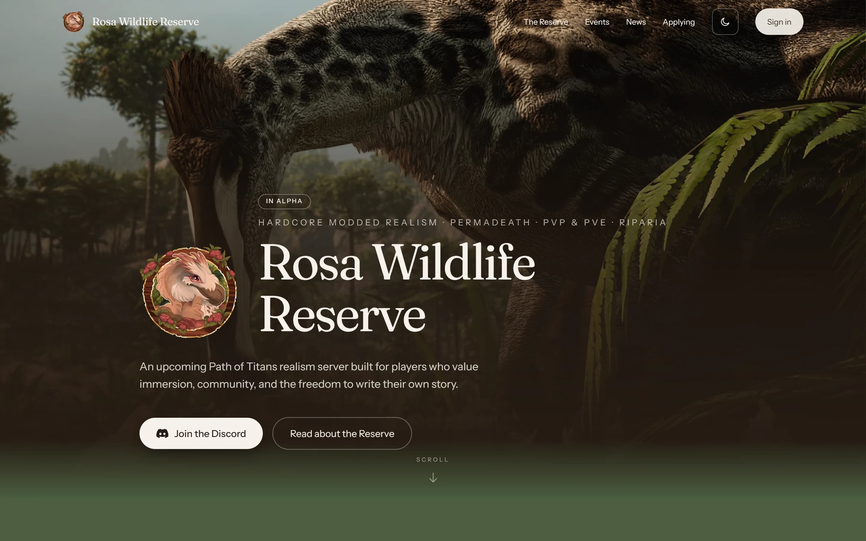 Rosa Wildlife Reserve home page