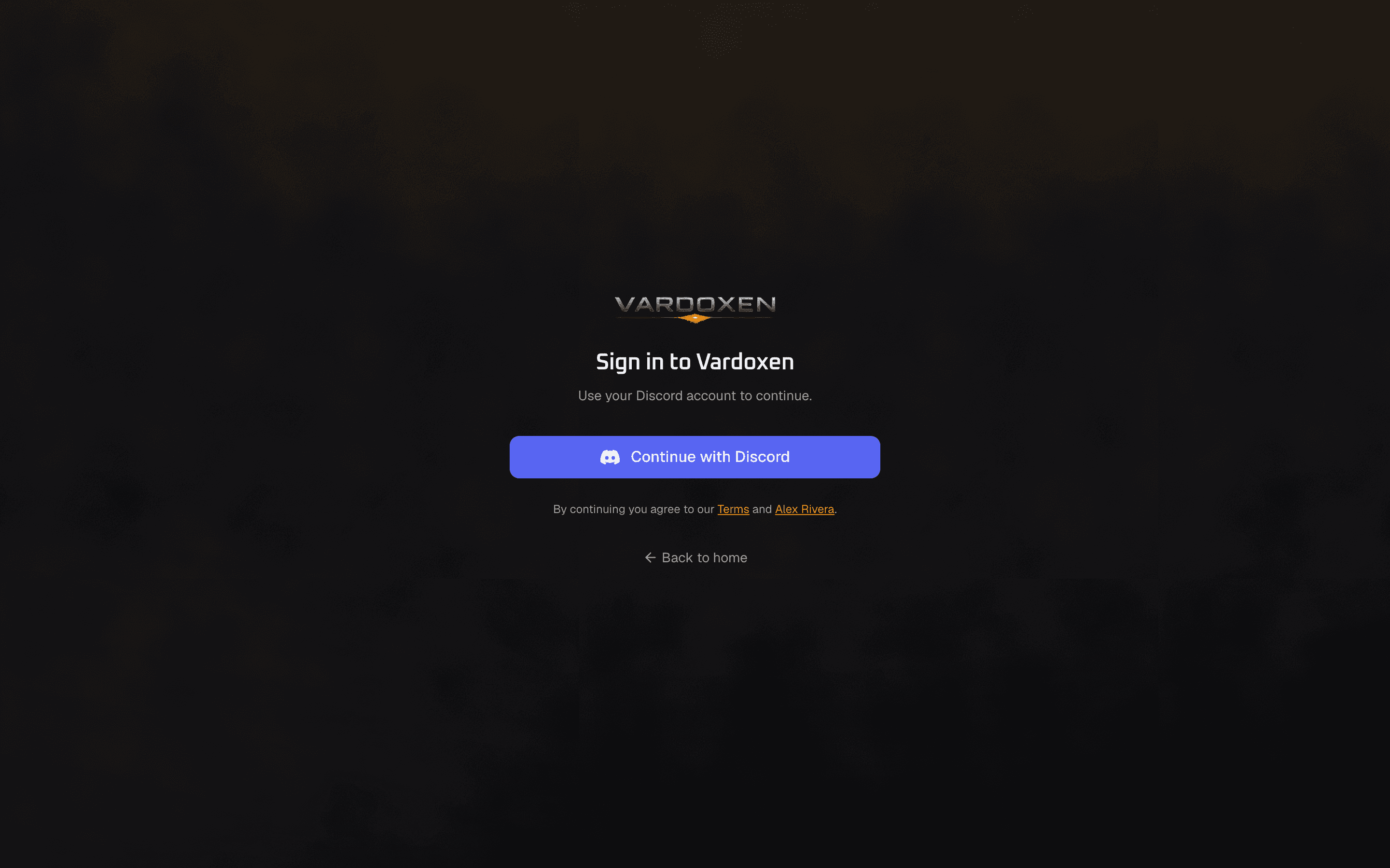 Vardoxen Discord sign in